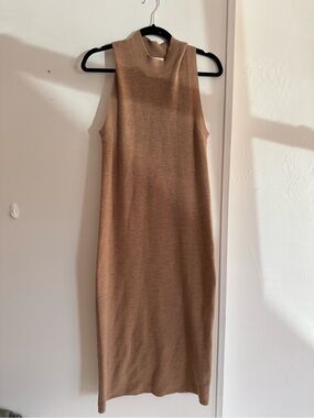 Babaton Sleeveless Midi Dress in Camel Brown